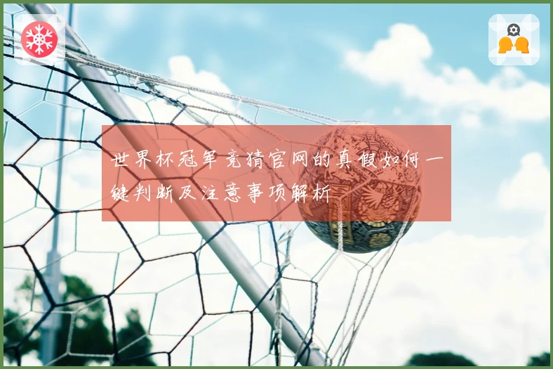 世界杯冠军竞猜官网的真假如何一键判断及注意事项解析