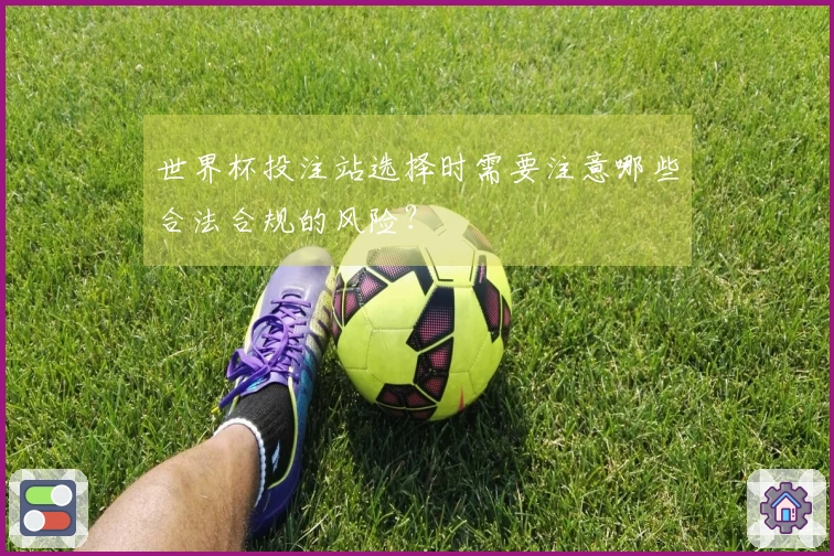 世界杯投注站选择时需要注意哪些合法合规的风险？
